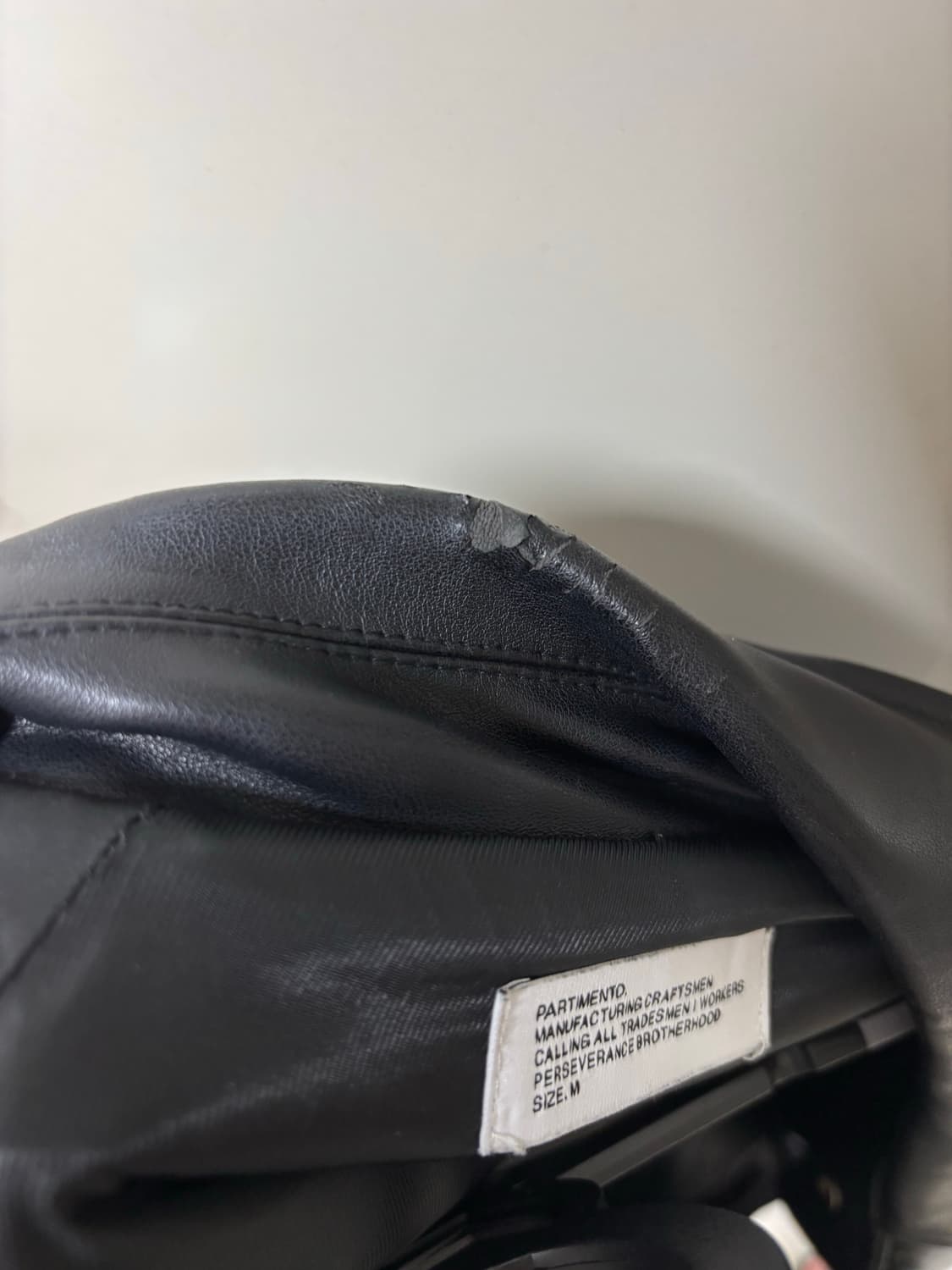 파르티멘토 래글런 바시티 자켓 블랙 상품이미지4