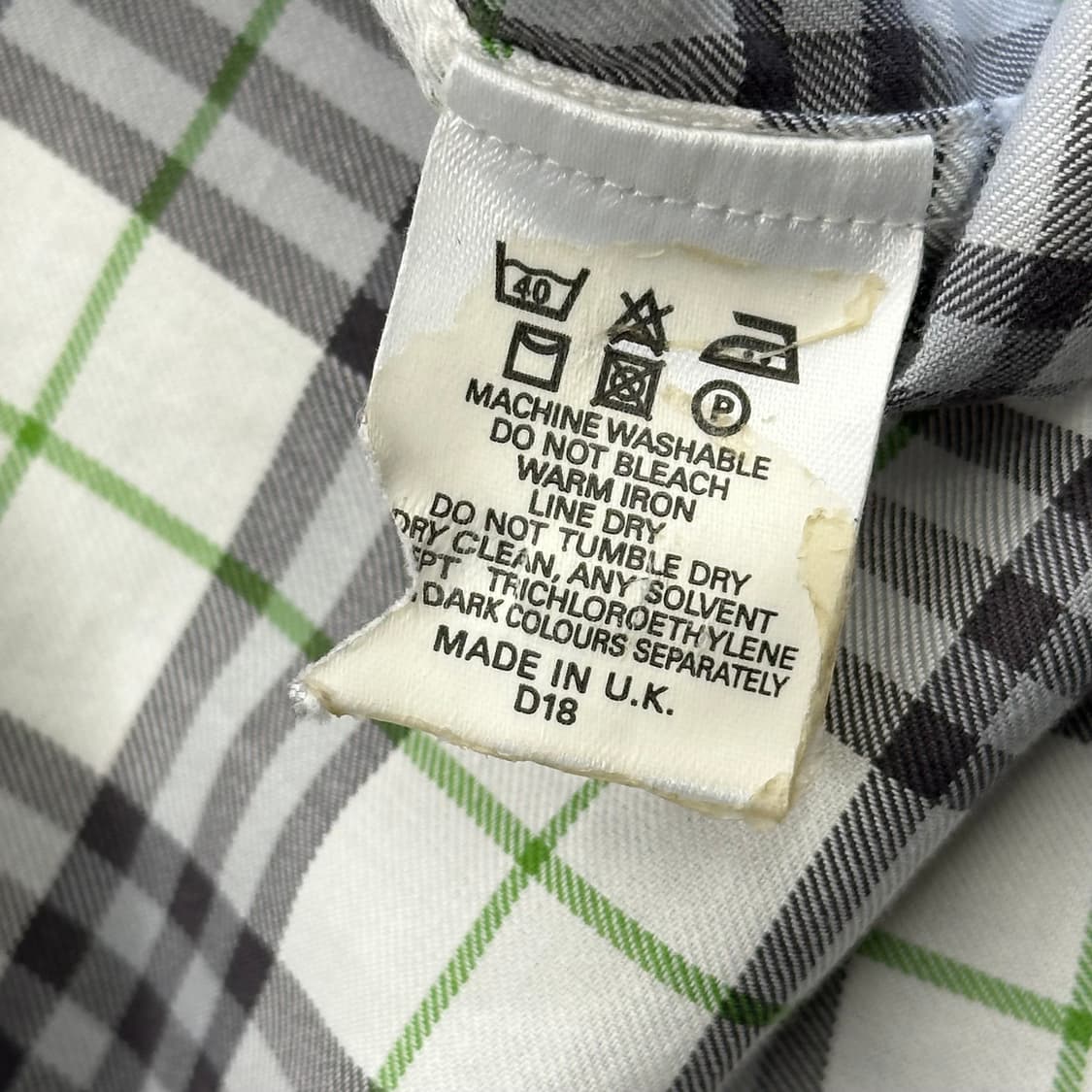 XL 버버리 그린로고 노바체크 반팔 셔츠 상품이미지5