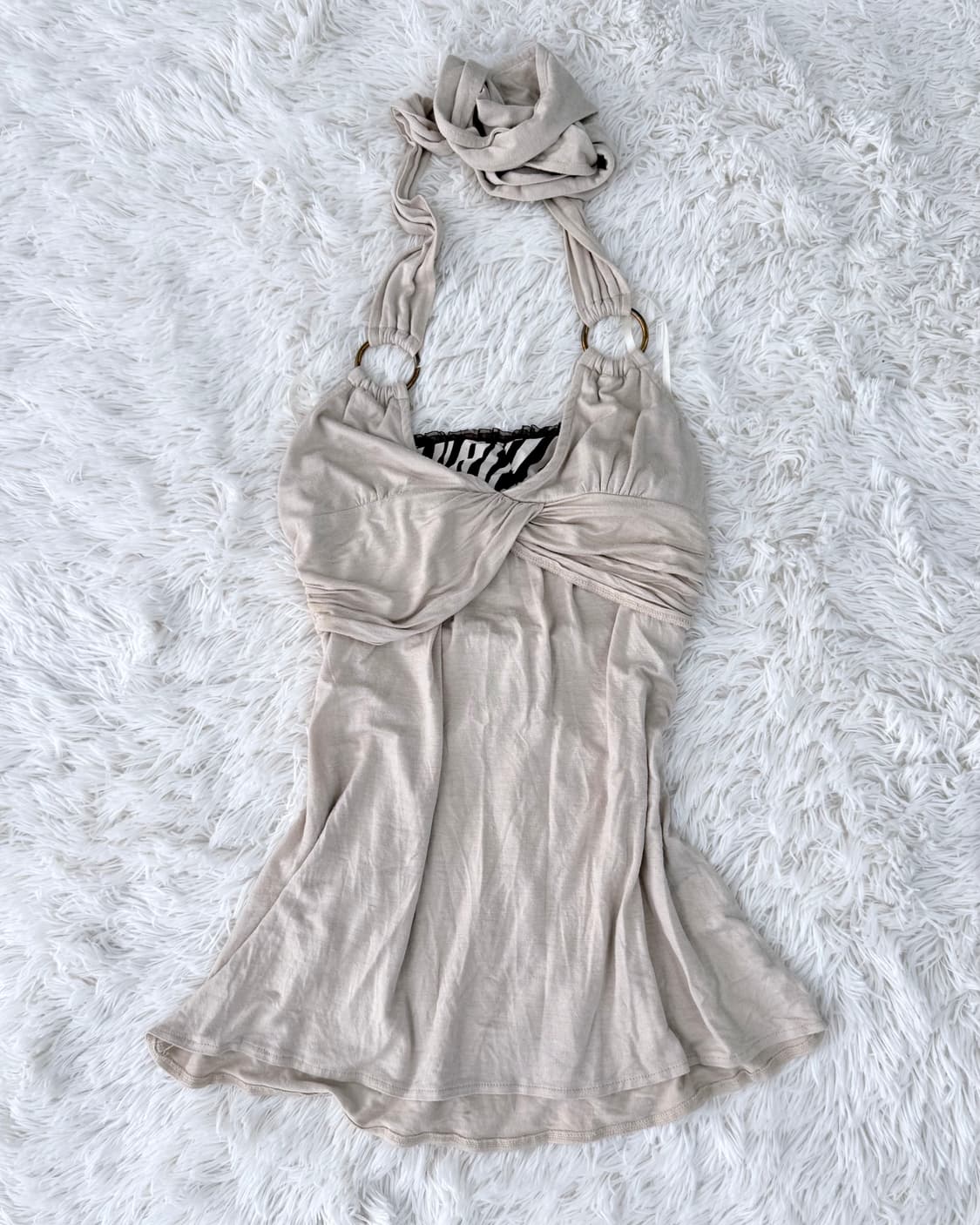 세실맥비 00‘s 레오파드 홀터 나시 탑+레이어드 스커트 상품이미지1