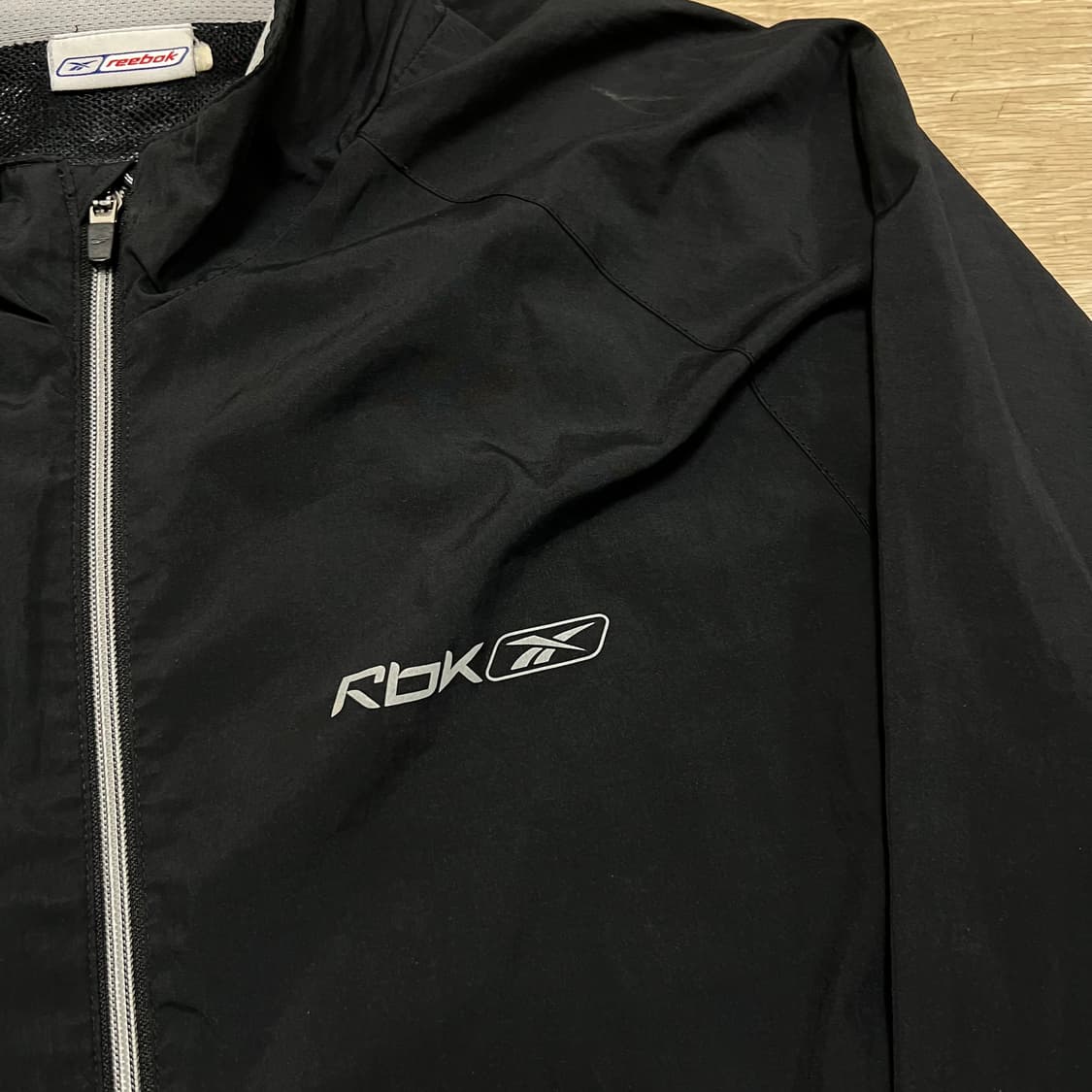 리복 올드스쿨 통일 마라톤 바람막이 집업자켓 [블랙] L/100 상품이미지4