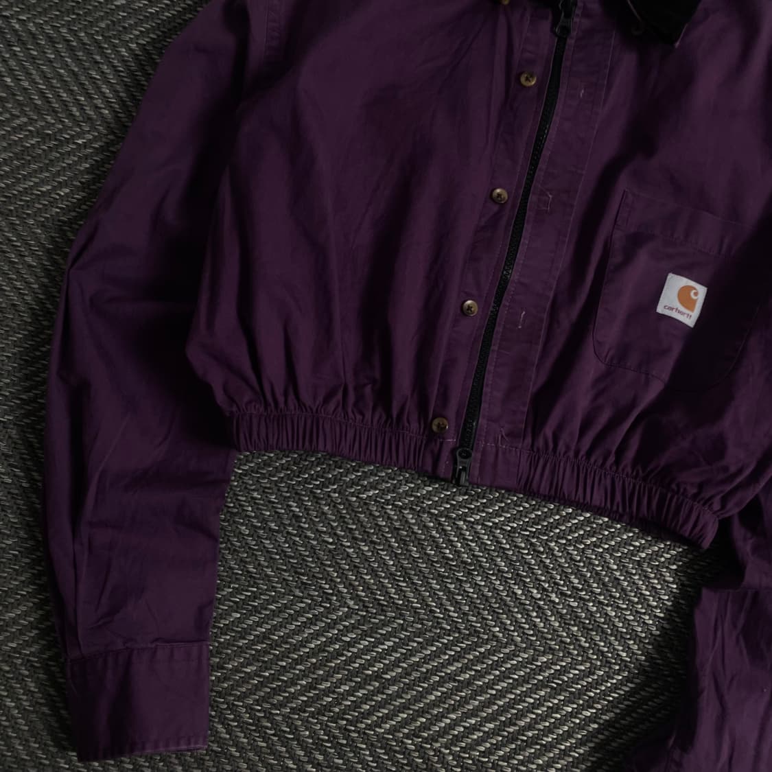 칼하트 크롭 리메이크 투웨이 셔츠 자켓o 3510 상품이미지3