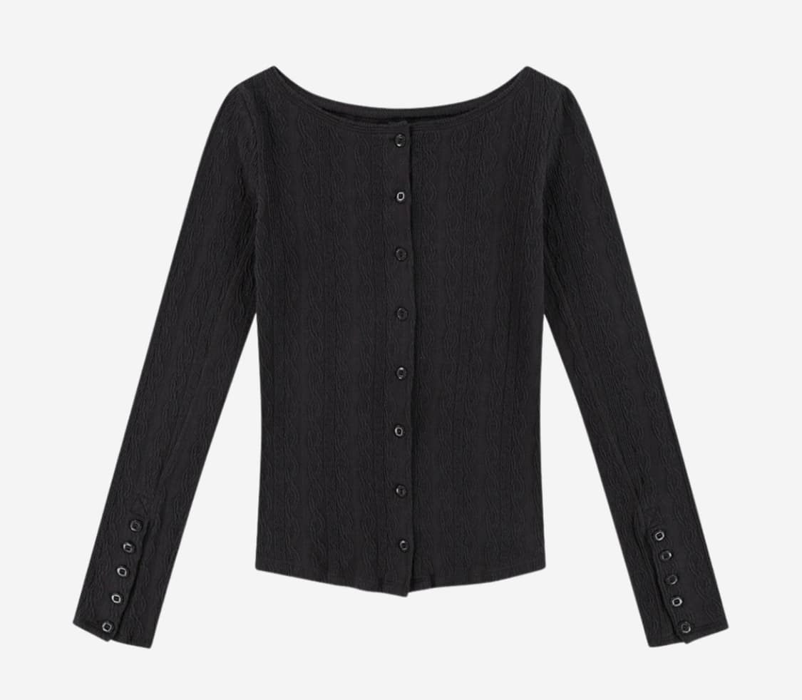 코이세이오 투웨이 롱슬리브 티셔츠 차콜 상품이미지1