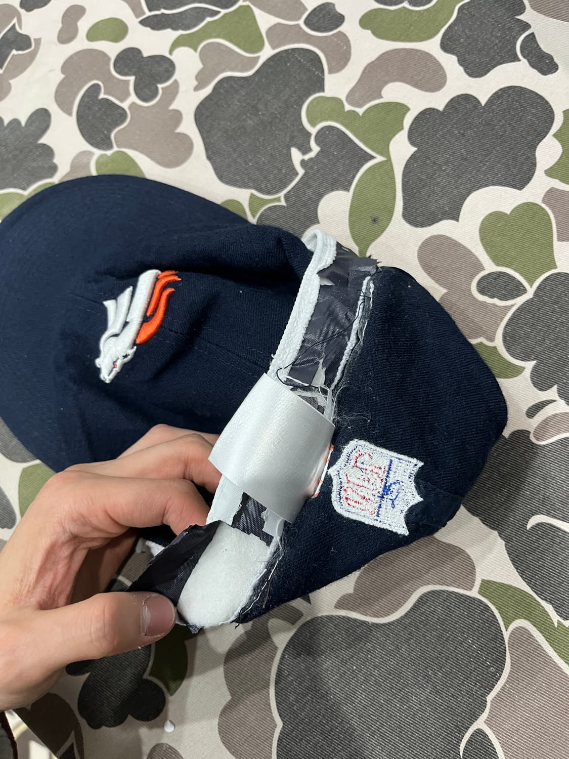 빈티지 나이키 NFL 덴버 울 캡 모자 네이비 상품이미지7