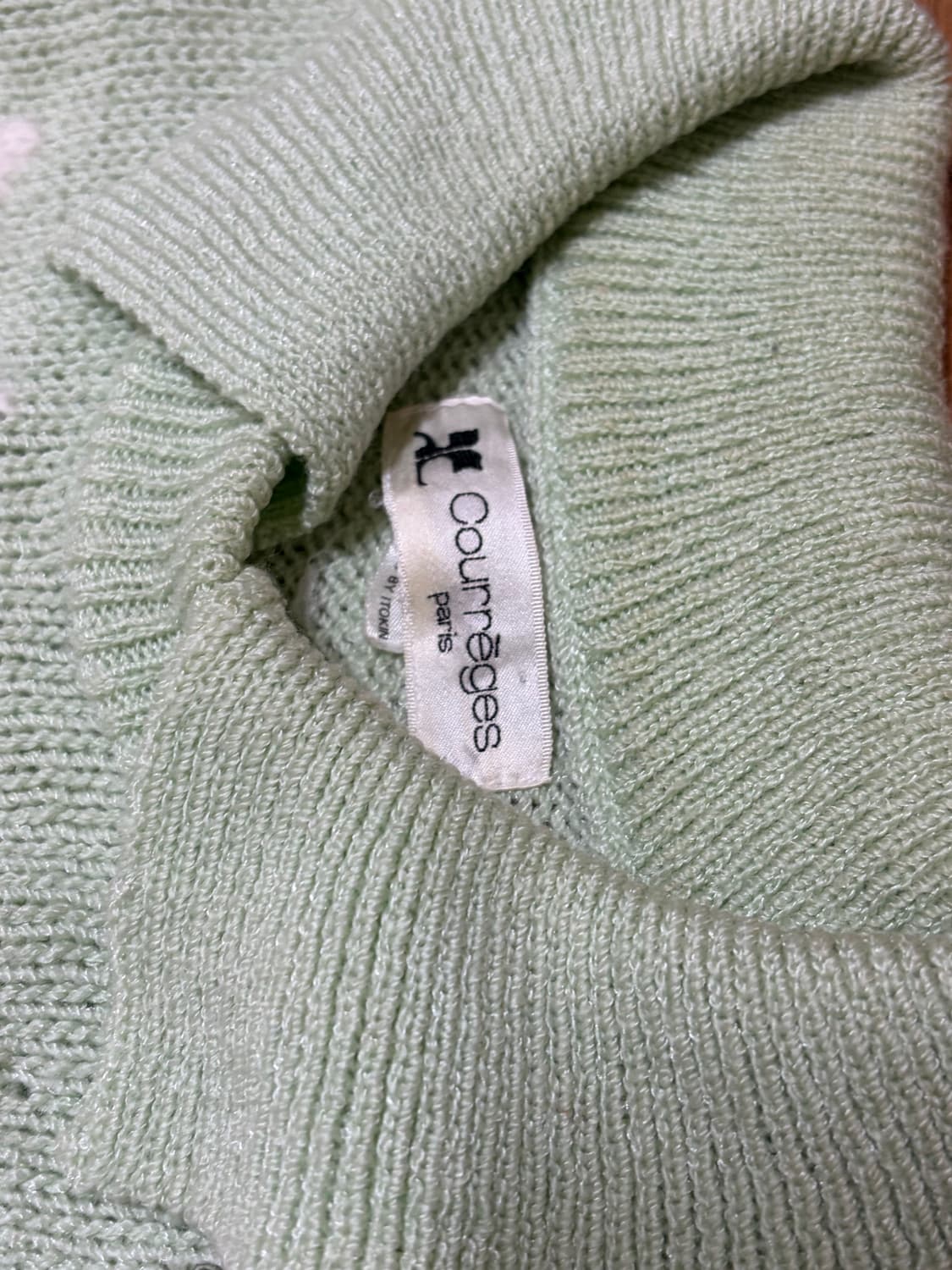 빈티지 꾸레쥬 별 파스텔 메론니트 상품이미지3