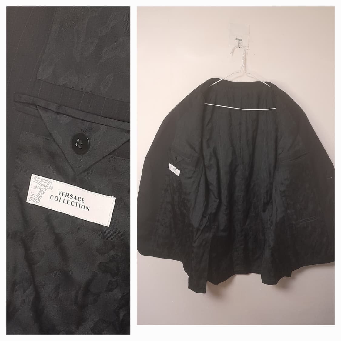 이태리 베르사체 콜렉션 네이비 울블레이져 52/105 상품이미지7