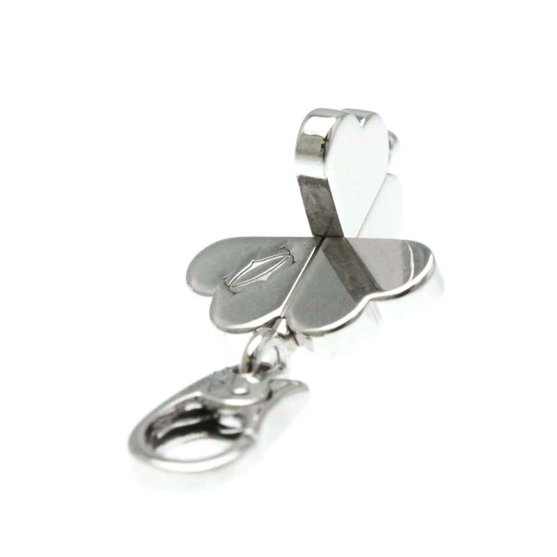 까르띠에 클로버 천연 다이아 18K 화이트골드 목걸이 펜던트 CHARM 상품이미지5