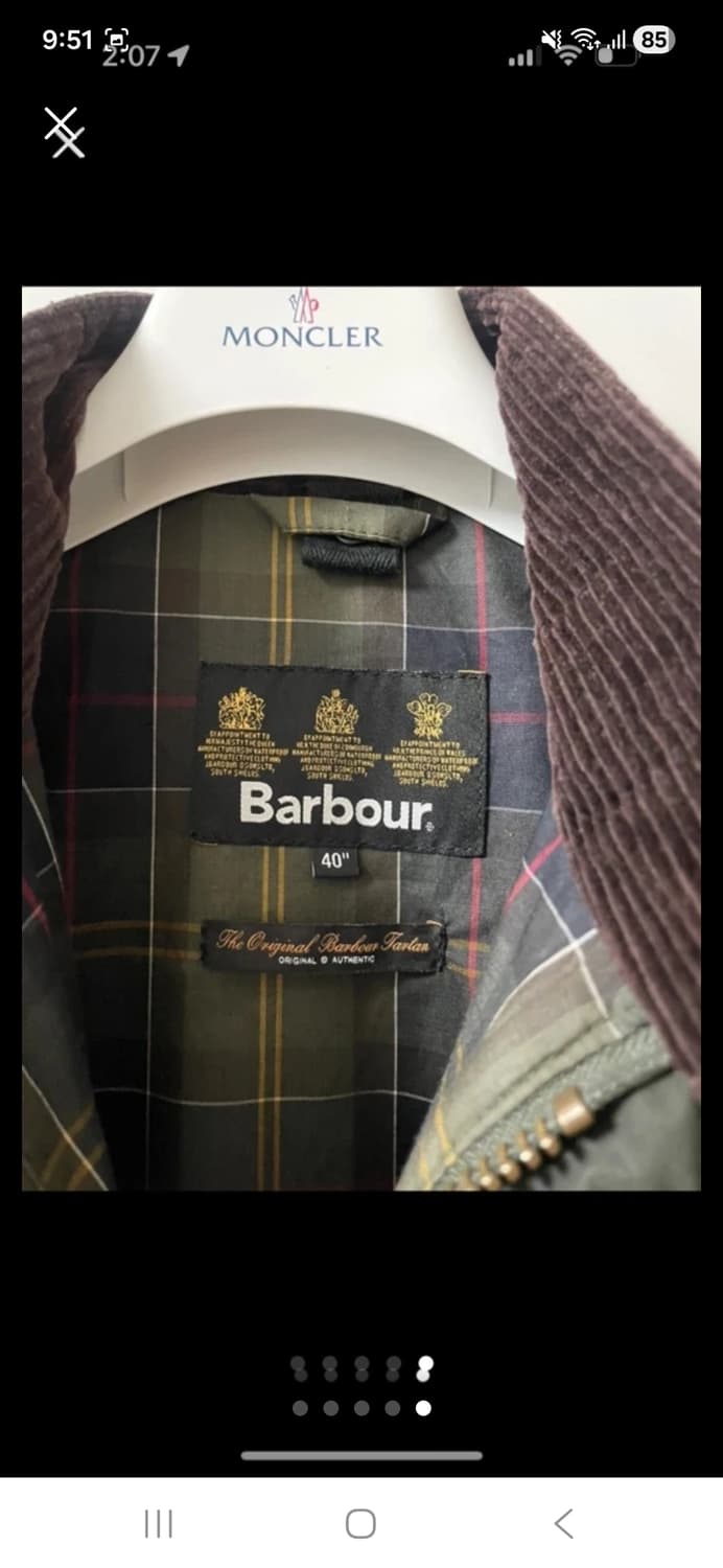 바버 인터네셔널 왁스 자켓 올리브 40(100-103) 상품이미지5