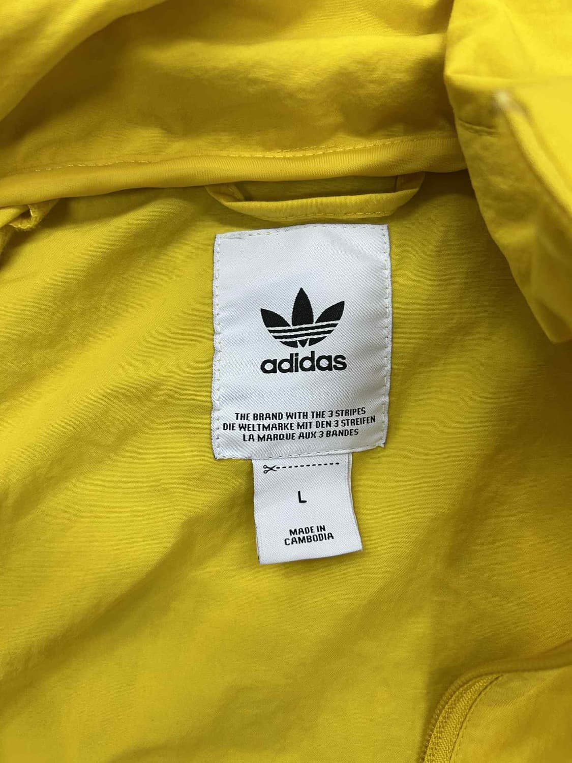 아디다스 신형 옐로우 러블리힙 윈드브레이커 자켓 후드집업 희귀져지(L) 상품이미지4