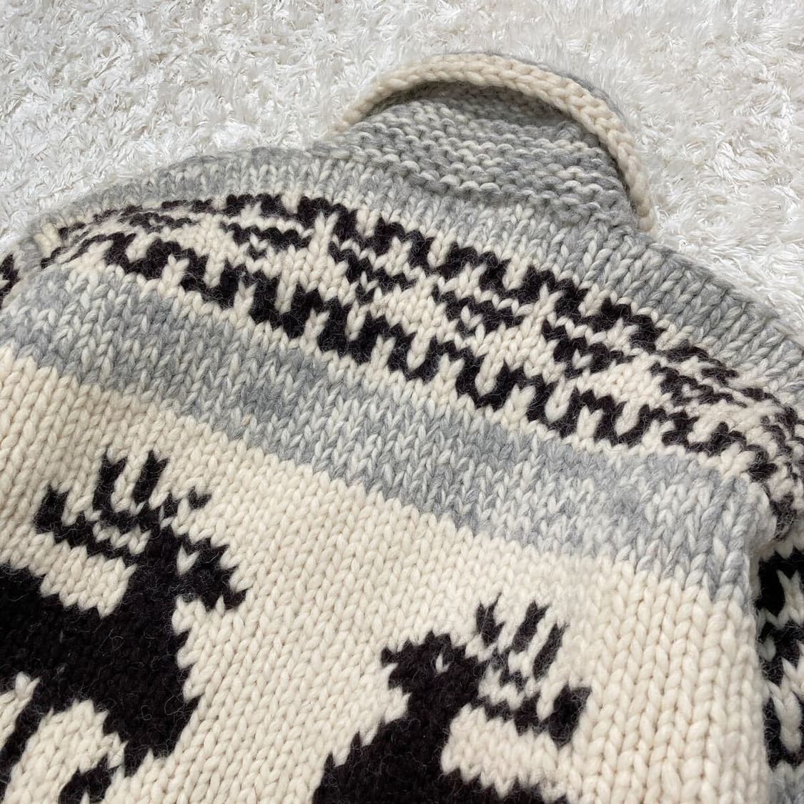 캐나다산 코위찬 니트 집업 상품이미지7