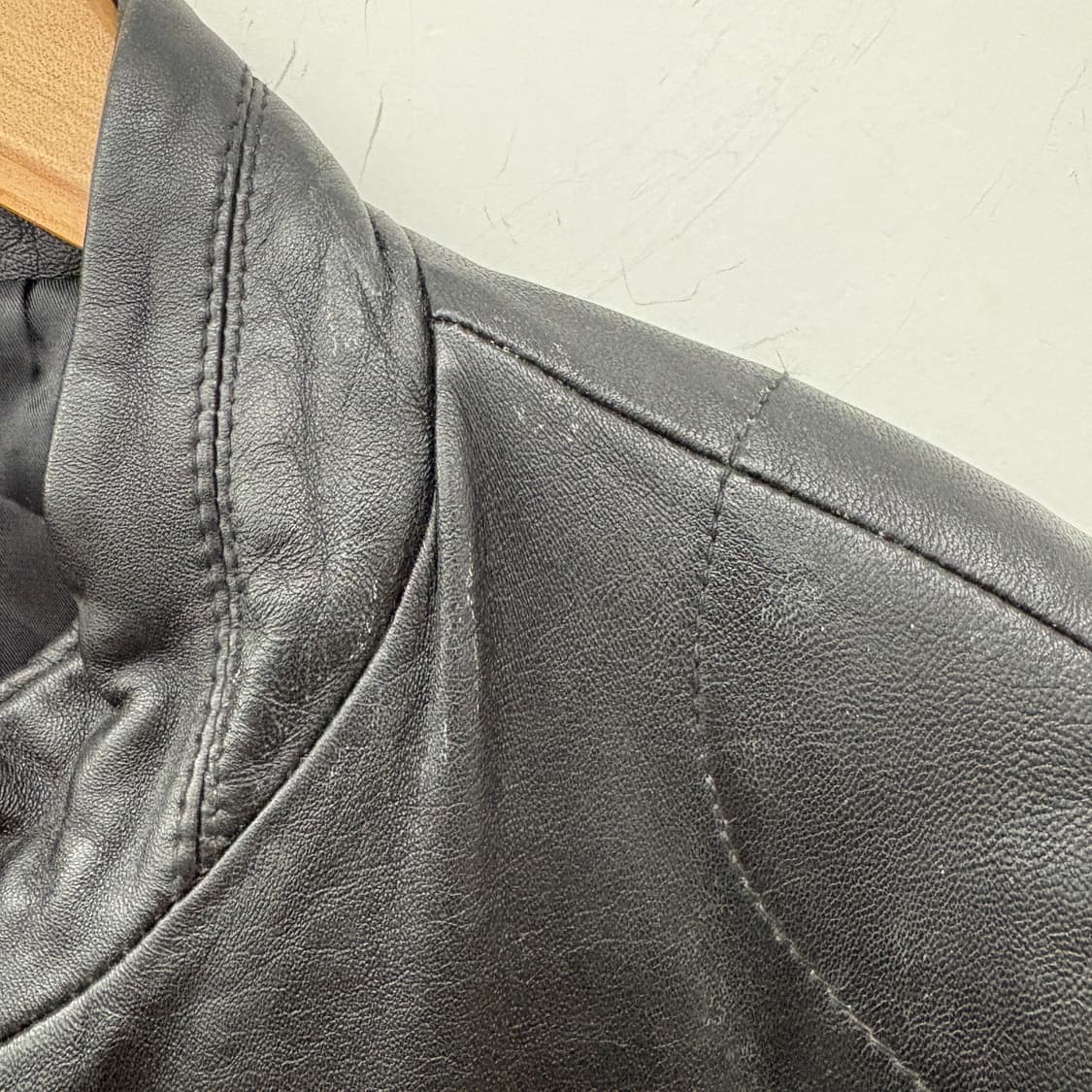 빈티지 블랙 양가죽 자켓 남성 L 상품이미지3