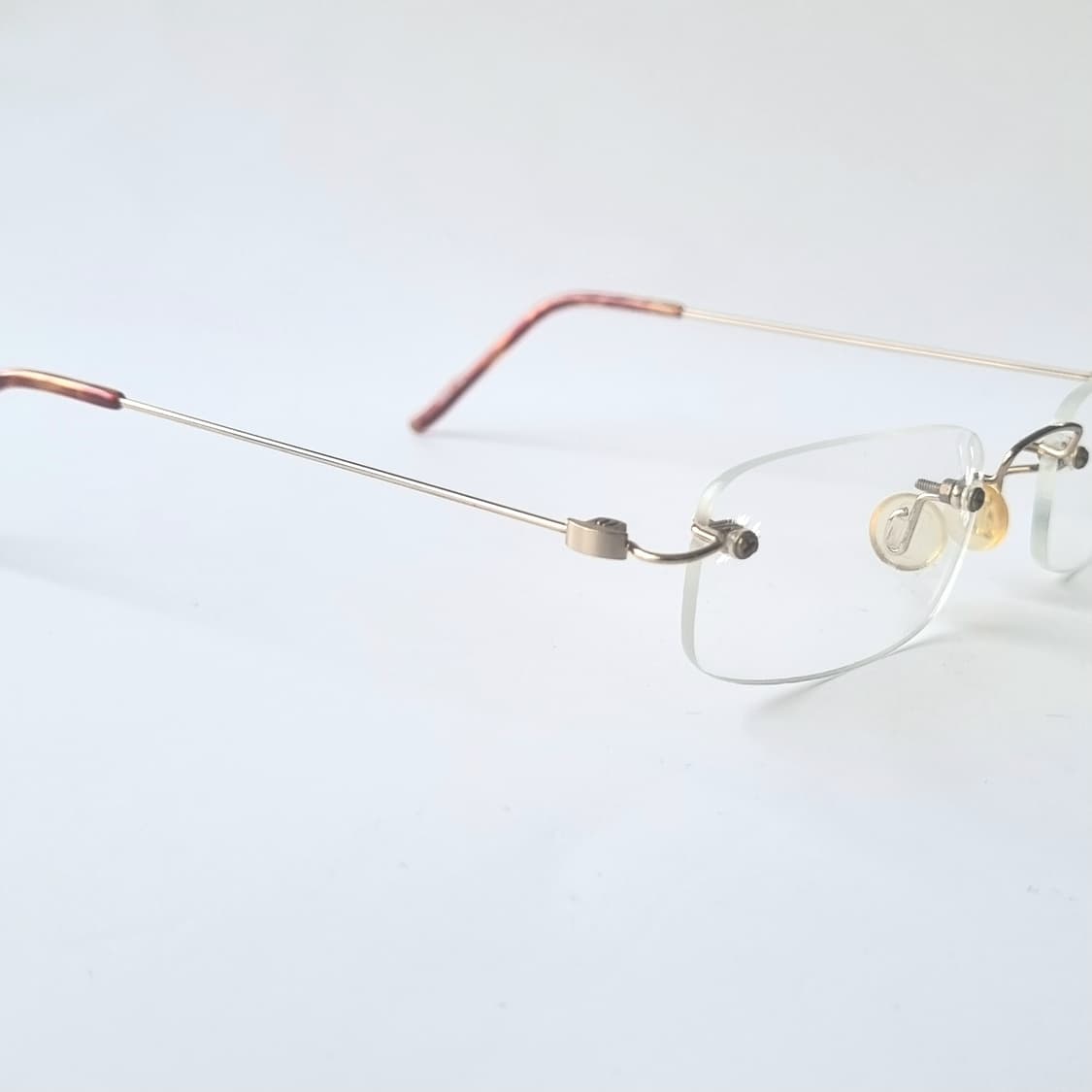 데드스탁 스퀘어 디자인 심플한 무테 안경테565 상품이미지7