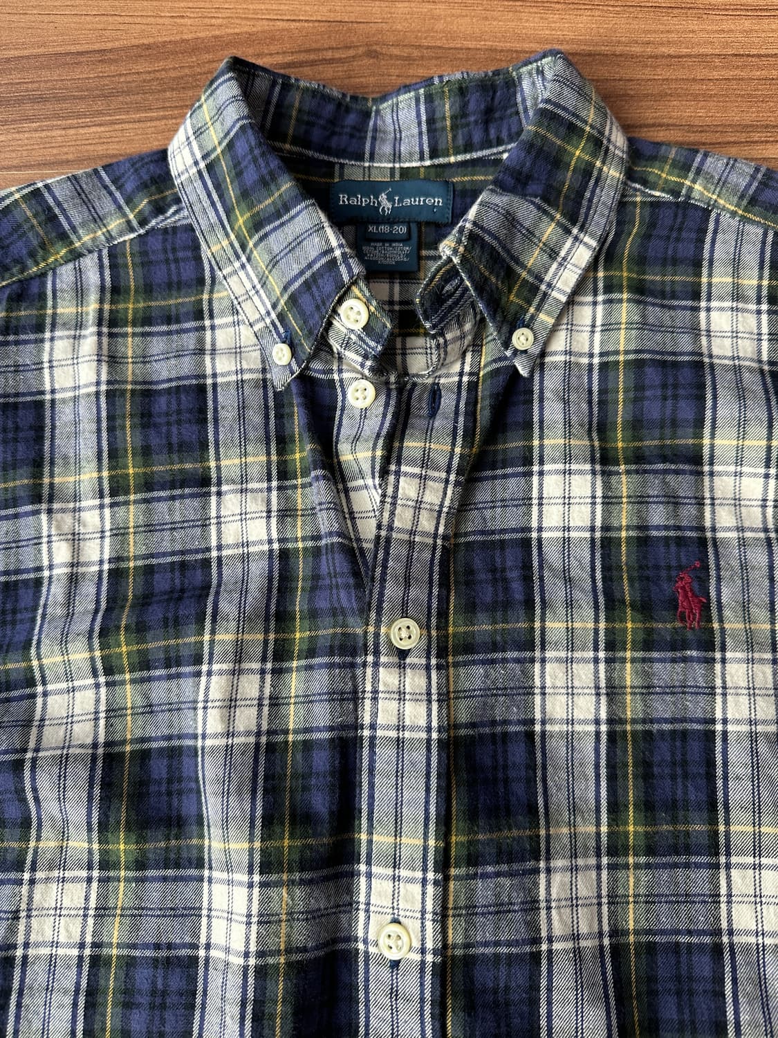 폴로 랄프로렌 보이즈 체크 셔츠 XL 상품이미지4