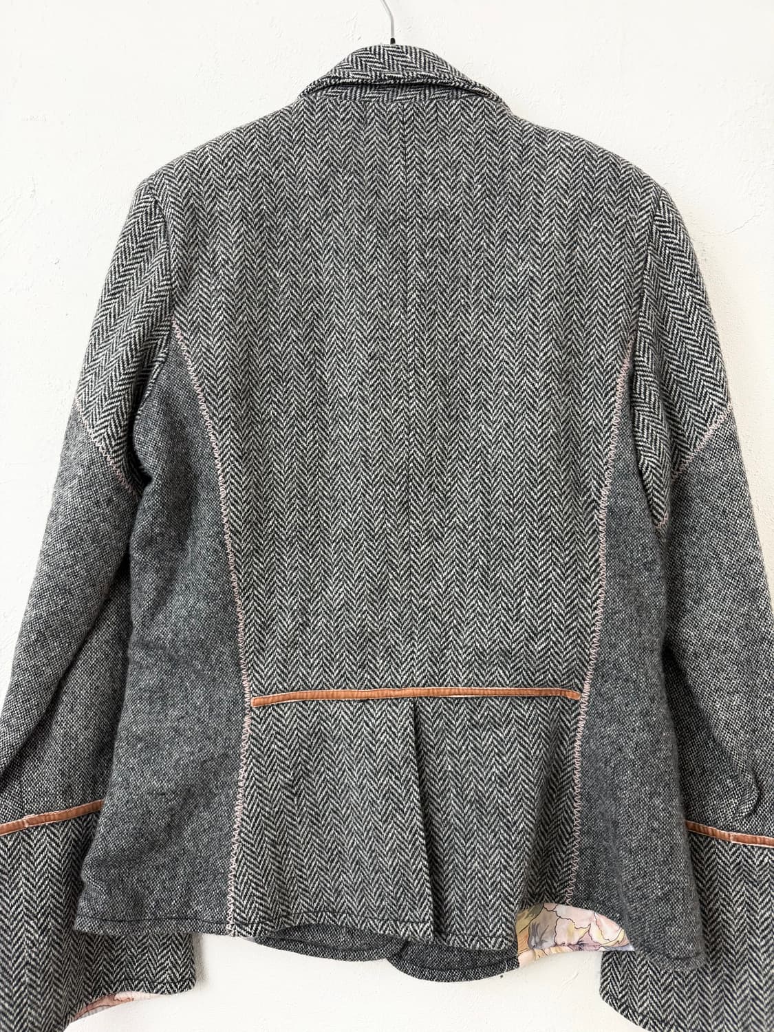 Derhy 핑크 스티치 패치워크 자켓 상품이미지6