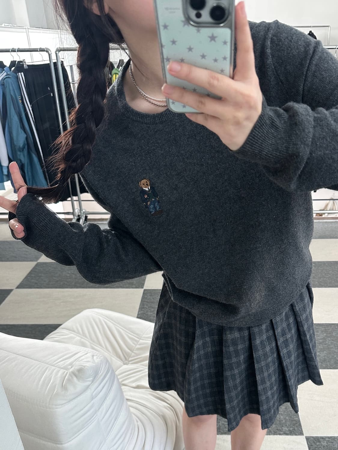 폴로 랄프로렌 폴로베어 차콜 메리노울 니트  상품이미지3