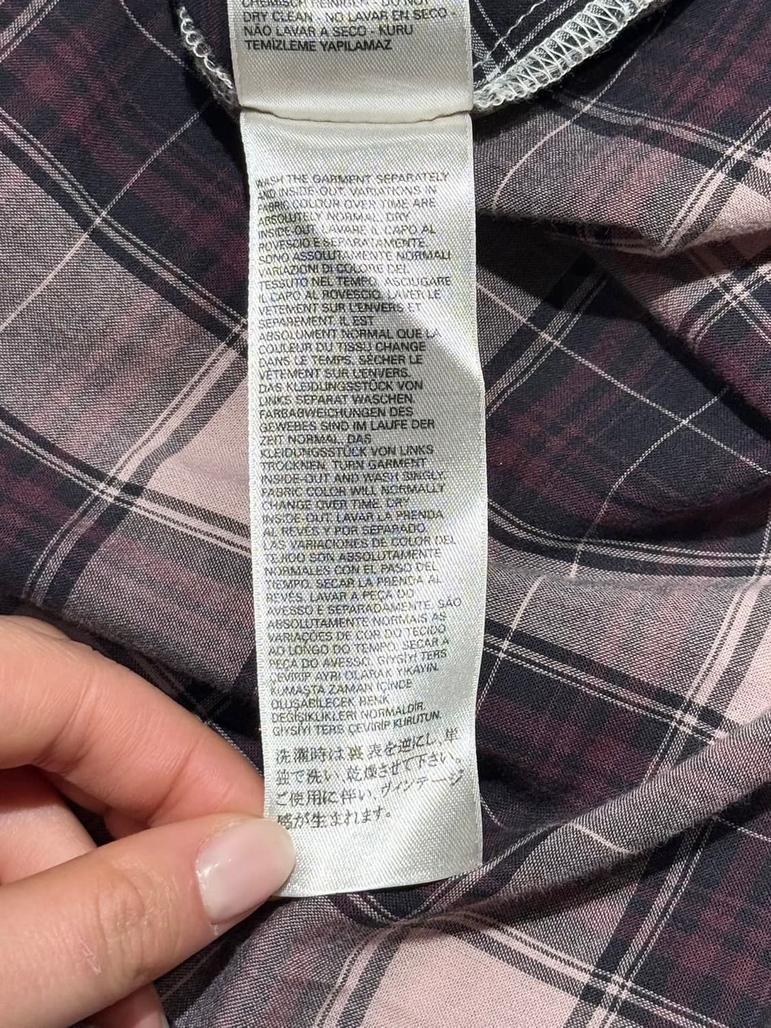 디젤 패치워크 체크 셔츠 원피스 상품이미지8