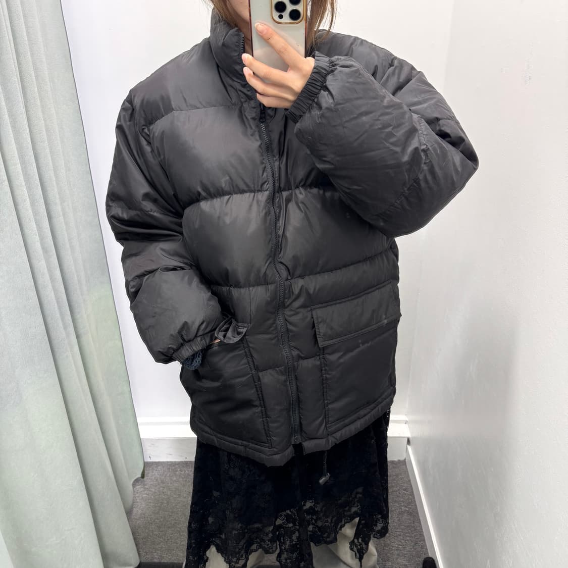 Prokeds 블랙 하프패딩 상품이미지1