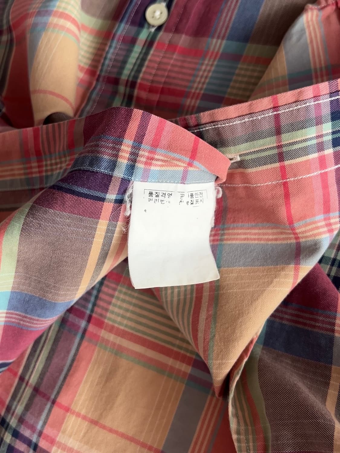 폴로 랄프로렌 커스텀핏 체크 셔츠 S 상품이미지4