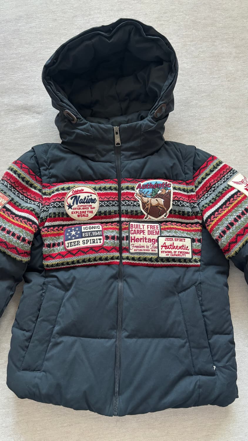 빈티지 지프 니트 패딩 상품이미지1