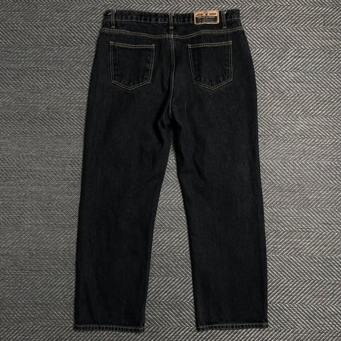 런웨이 빈티지 흑청 와이드 데님 스트레이트 팬츠o 5143 상품이미지4