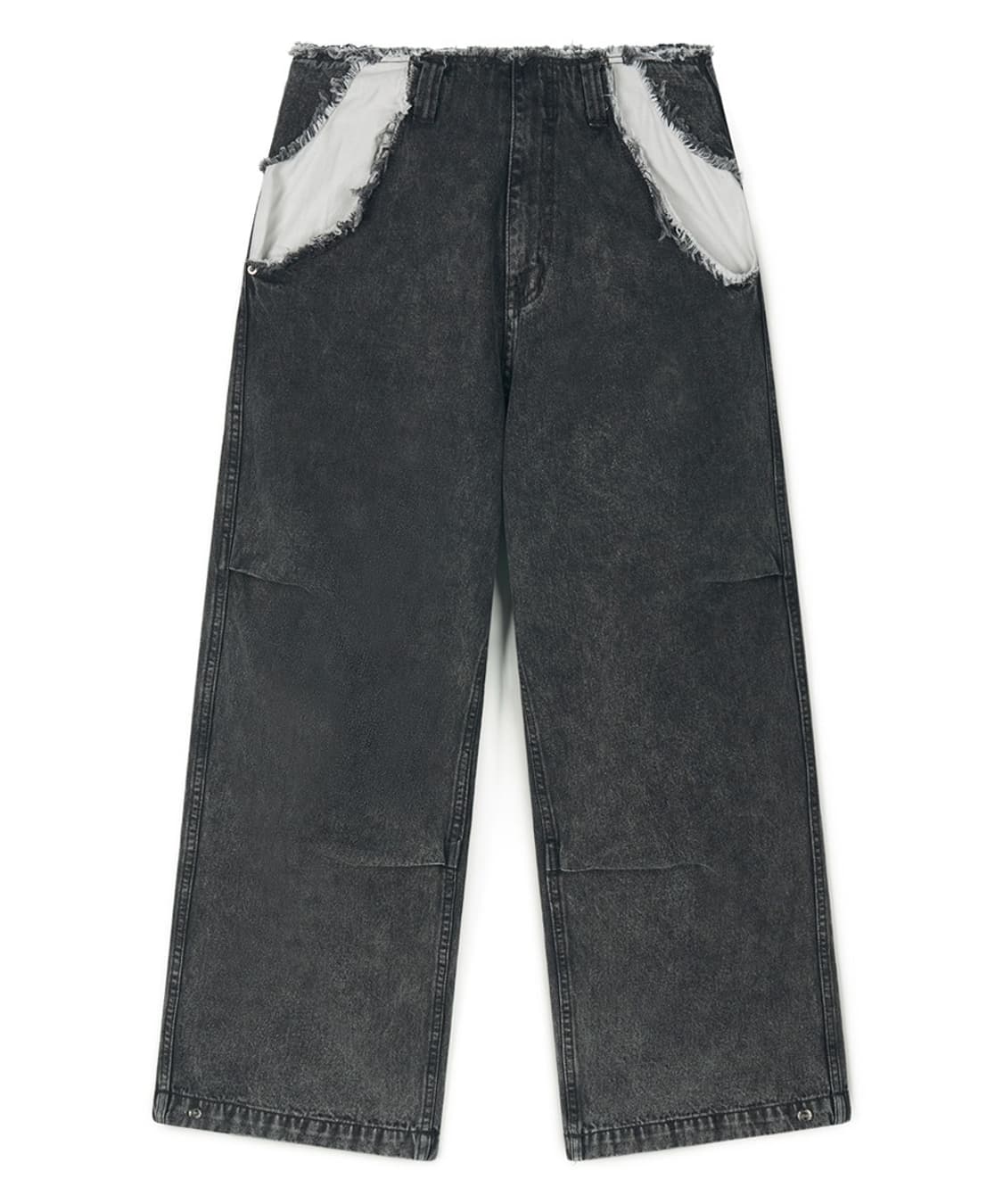 샵페어리 cut-off denim maxi pants (black) 상품이미지1