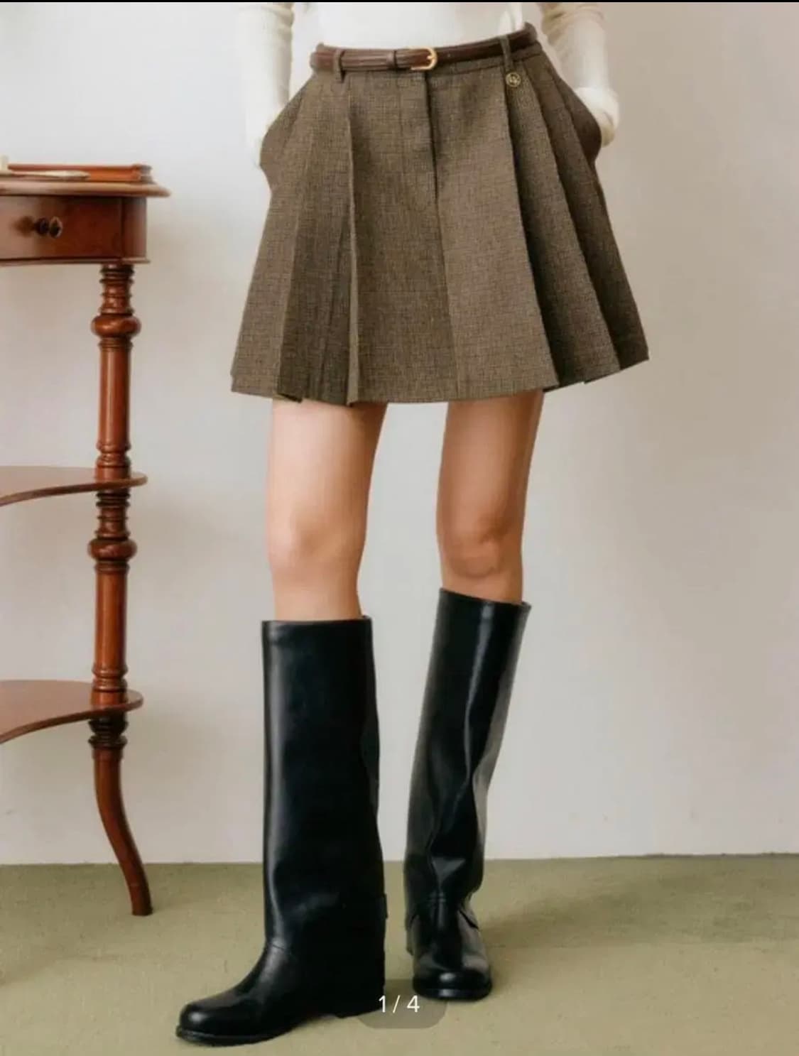 룩캐스트 맨디 쇼츠 플리츠 스커트(m 사이즈) 상품이미지3