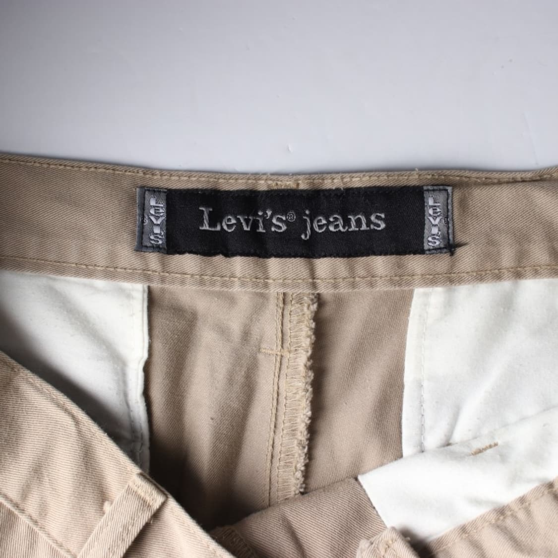 리바이스 오리지널 베이지 스트레이트 면바지 34 상품이미지6