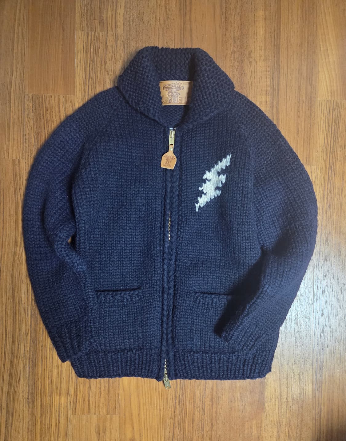 카나타 코위찬 짚업 카디건 자켓 네이비 상품이미지1