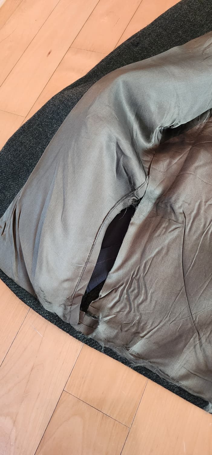 그린 컬러 모직자켓 3XL(내피 하자) 상품이미지8