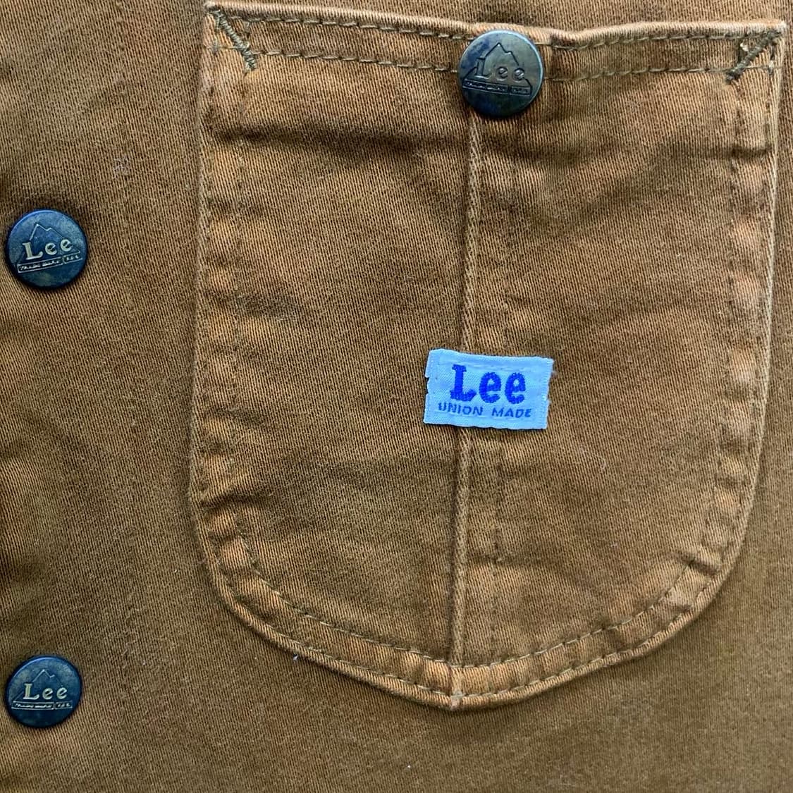 Lee 브라운 로고 플리스 후드 베스트 자켓 상품이미지3