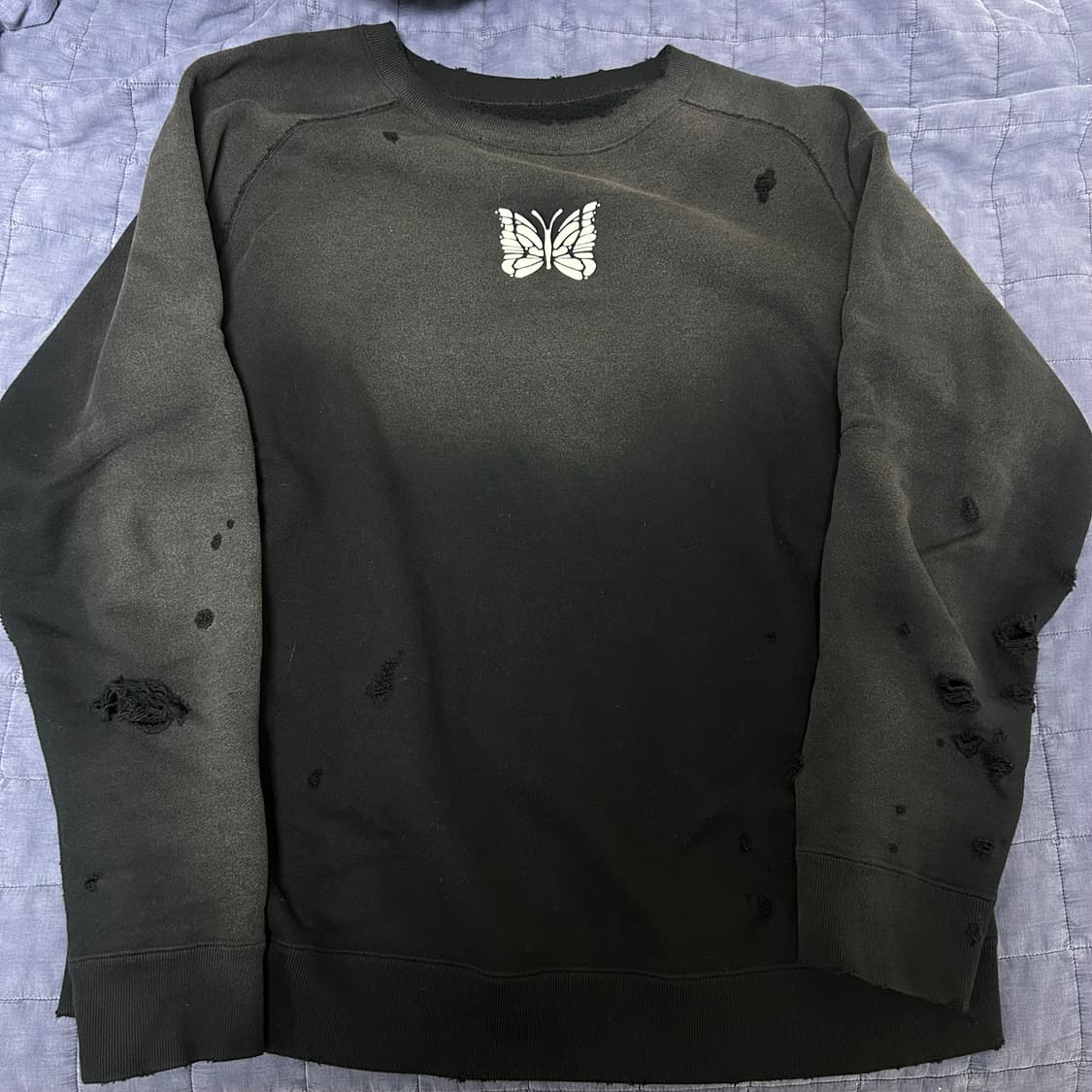 (L) 니들스 디컨스트럭티드 스웻셔츠 프렌치테리 블랙 상품이미지2