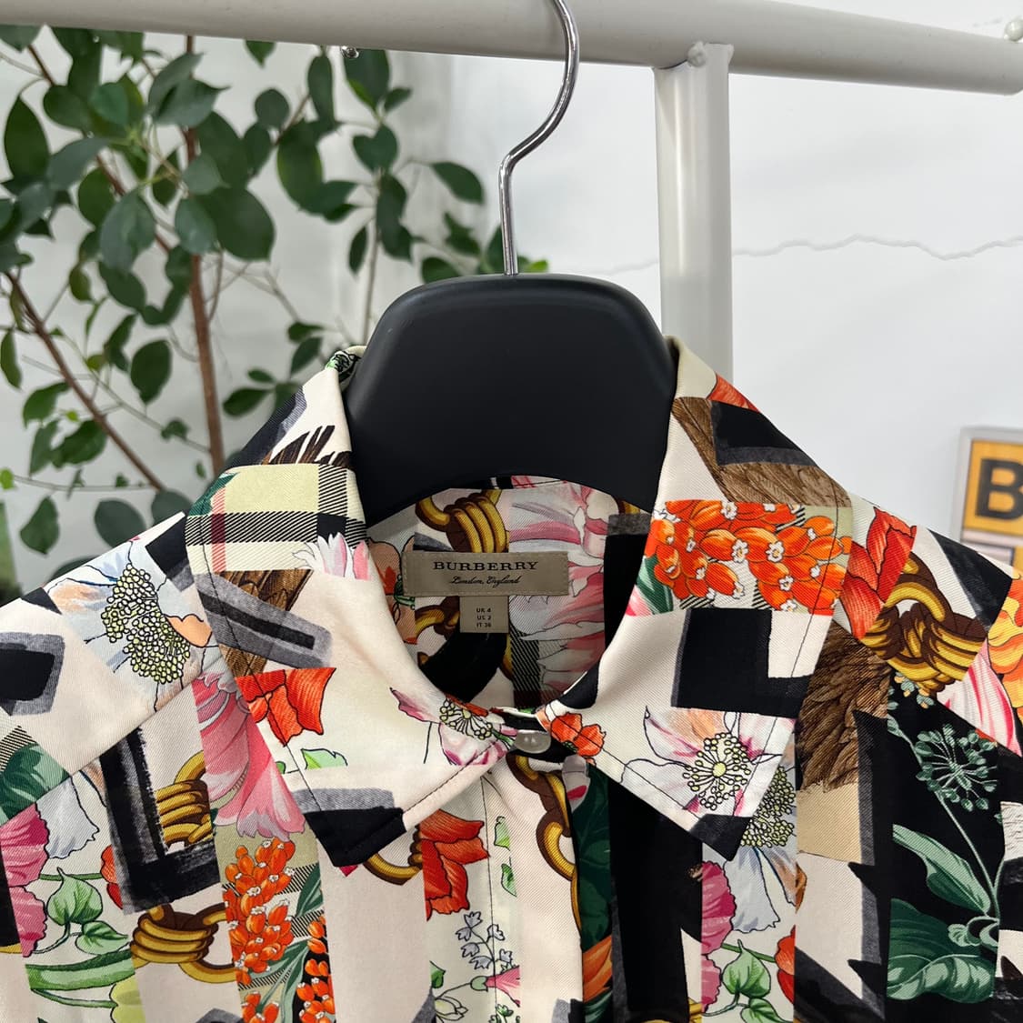 버버리 슬리브리스 실크 원피스 Uk4 상품이미지3