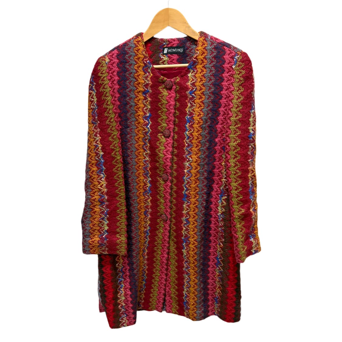 빈티지 하구미 모리걸 컬러 믹스 패턴 코트 상품이미지7