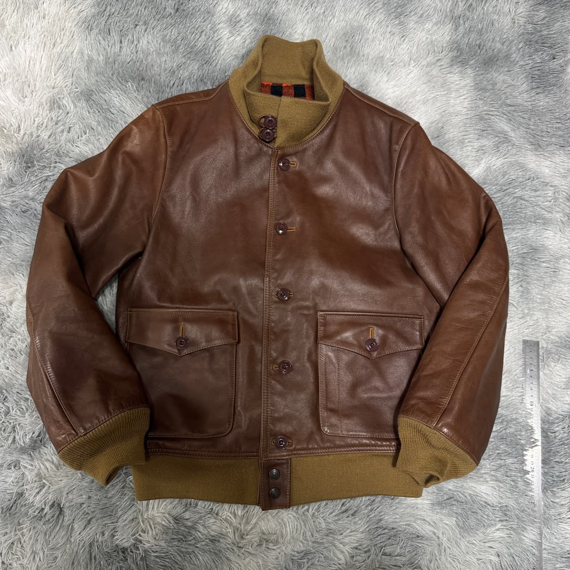 스웰맙 A-1 type 울 가죽자켓 40 L사이즈 상품이미지2