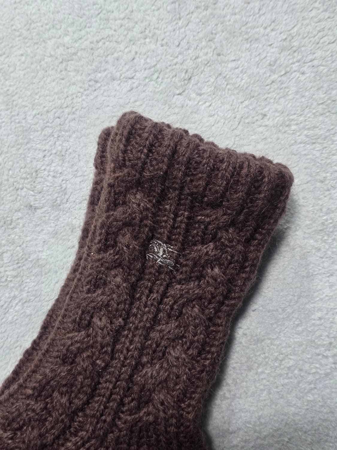 버버리 울 양말 브라운 새상품 상품이미지2