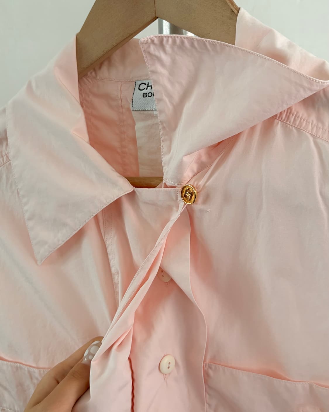 Chanel 샤넬 90’s CC로고 핑크 포켓 셔츠 상품이미지7