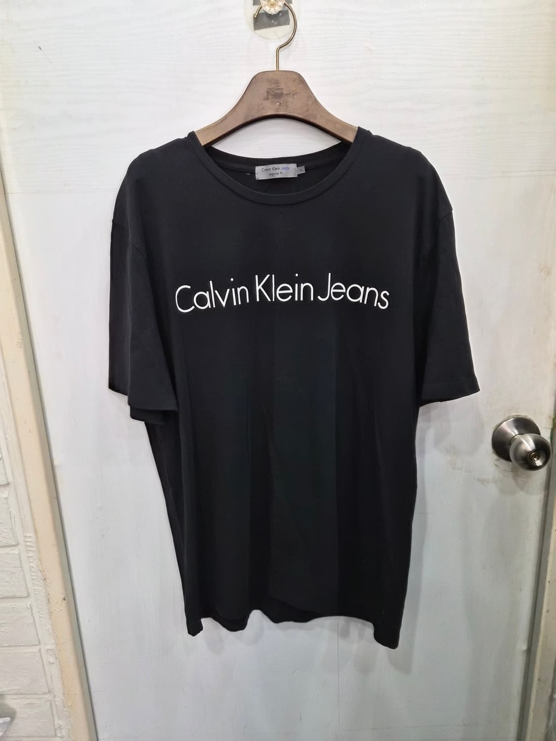 XL,105) Calvinklein 캘빈클라인 반팔티셔츠! 블랙&화이트~ 상품이미지2