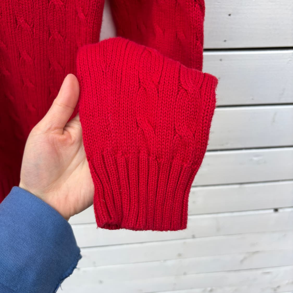 Polo 폴로 케이블 꽈배기 브이넥 니트 상품이미지5