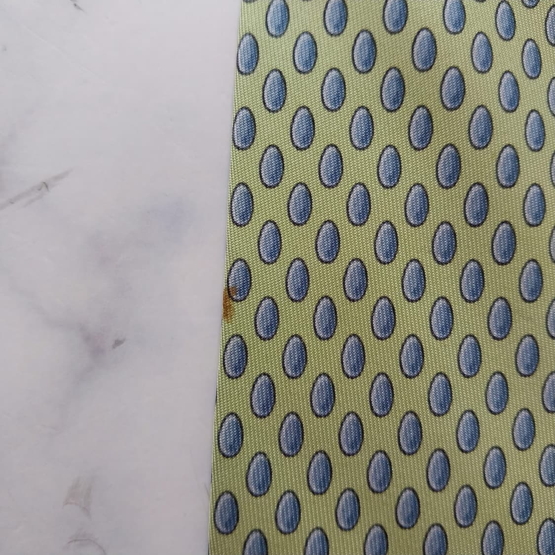 에르메스 라임 병아리 모티브 넥타이 9.3cm B등급 K2551
 상품이미지9