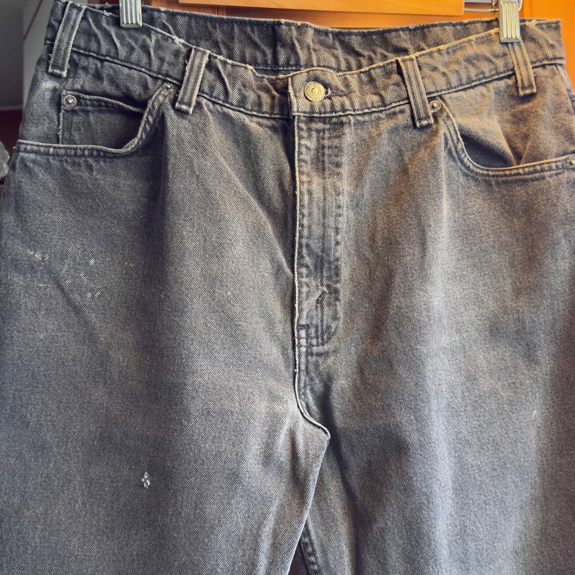 90s 리바이스 550 흑청 데님팬츠 W36 L32 상품이미지2