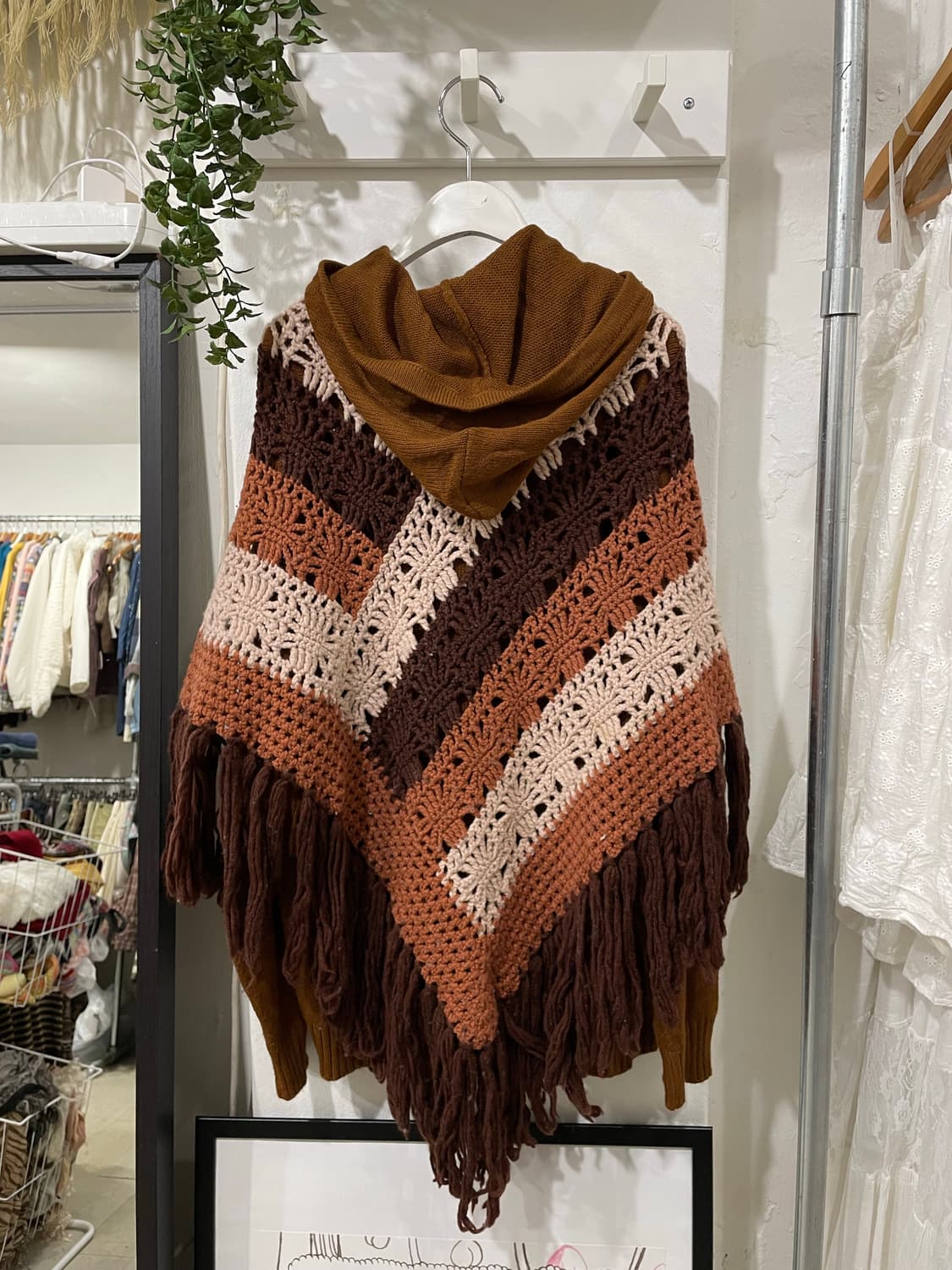 히피 모리 니트 후드 + 크로쉐 케이프 상품이미지9