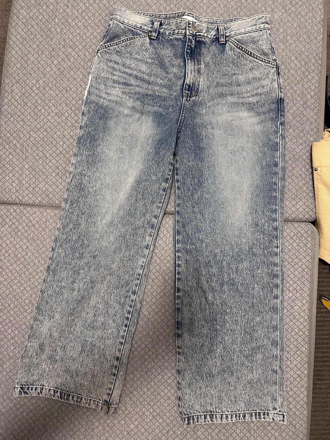 [2]퍼스널 오브젝트 임발란스 레더 데님 팬츠 상품이미지3