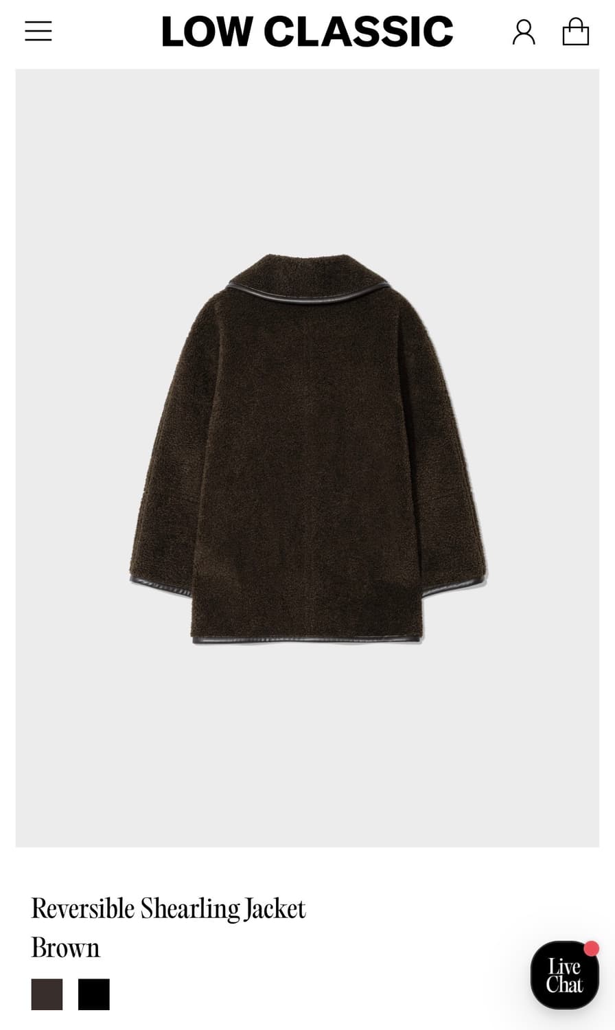로우클래식 리버서블 시어링자켓 브라운 상품이미지8