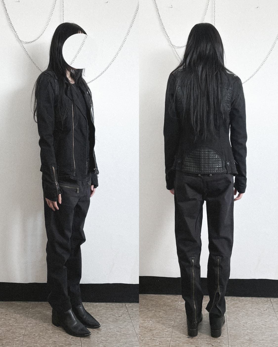 피에르발망 14SS 왁스코팅 멀티지퍼 바이커자켓 상품이미지5