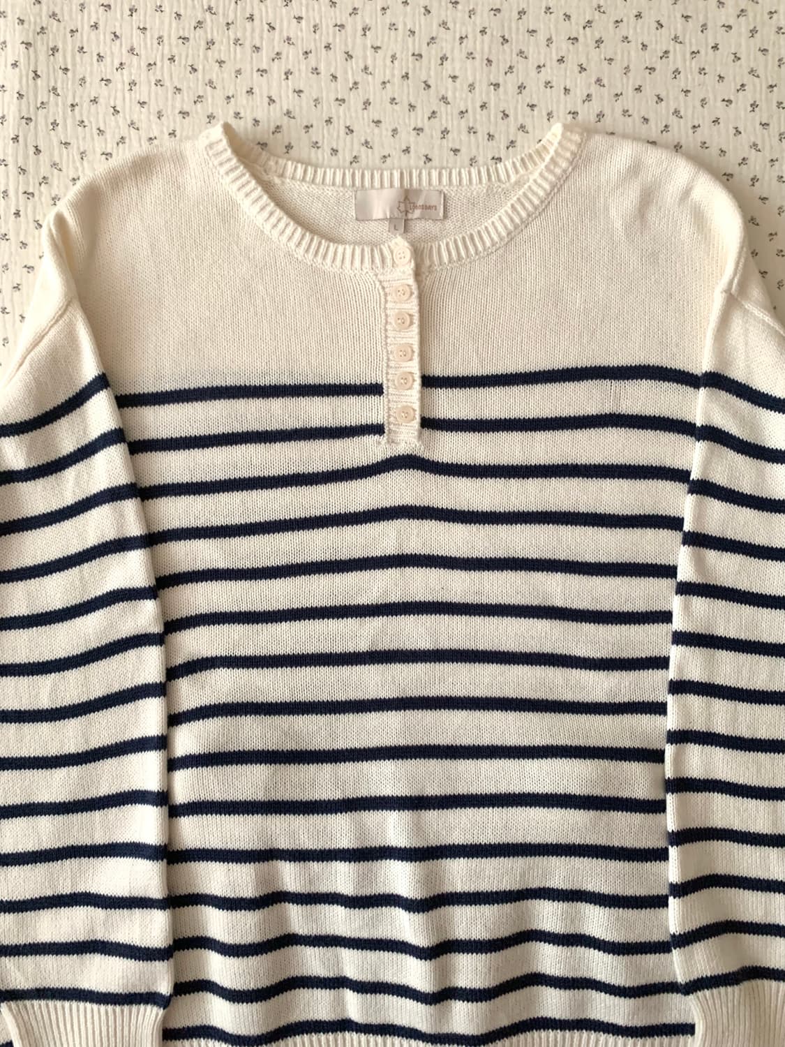 Logosdays 네이비 스트라이프 여리 니트 상품이미지2