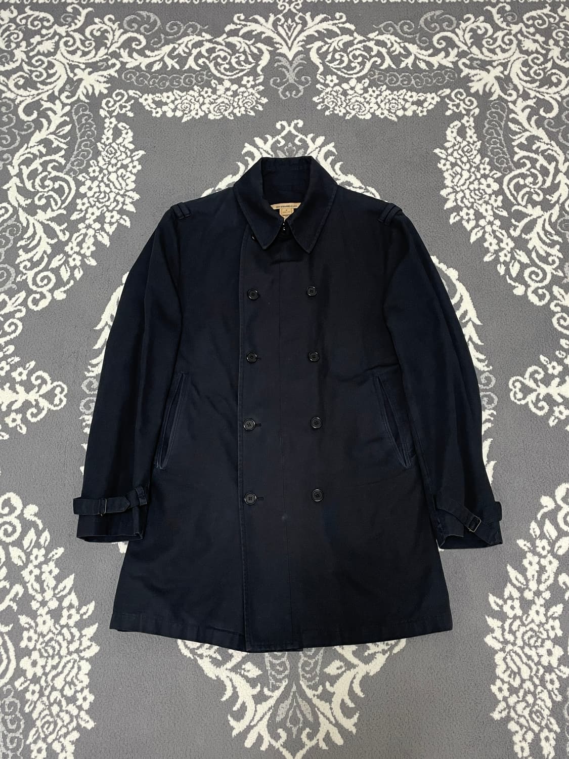 John Varvatos Double Breasted Cotton Coa 상품이미지1