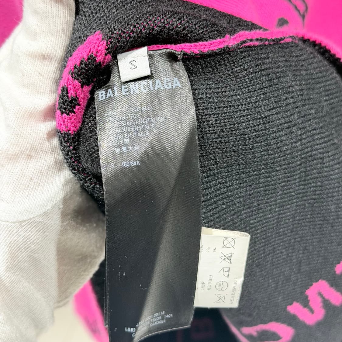 (A+/S) / 발렌시아가 울오버 로고 크루넥 니트 핑크 상품이미지6