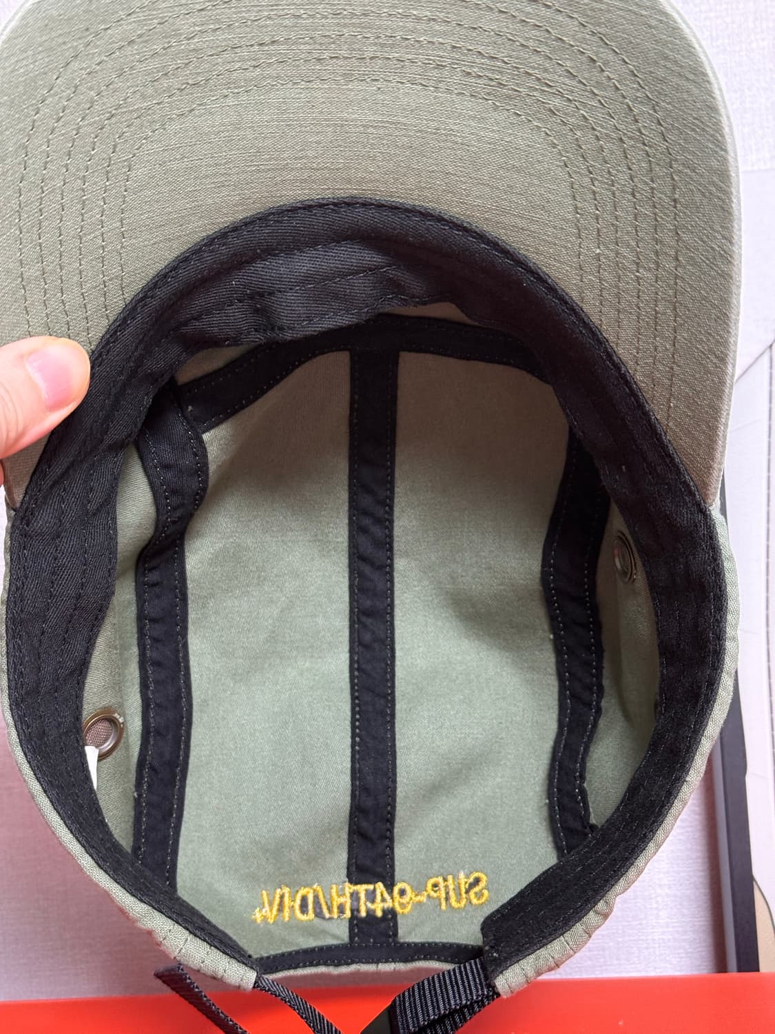 슈프림 캠프캡 올리브 상품이미지5