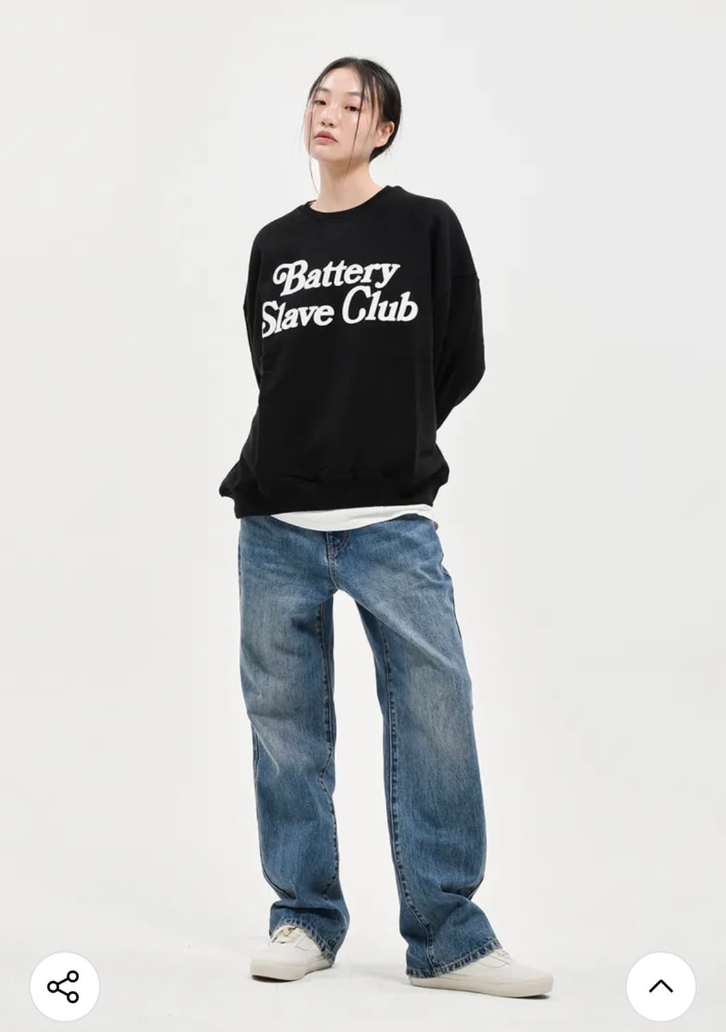 엑스트라오디너리 B.S.C 오버핏 크루넥 블랙 상품이미지2