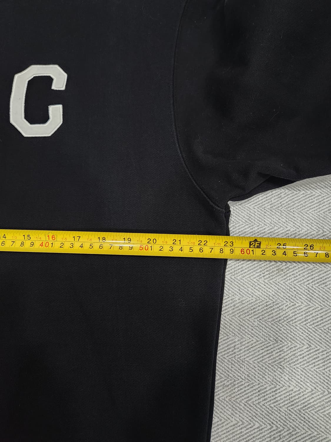 커버낫 C 로고 크루넥 블랙 맨투맨 남성 105사이즈 상품이미지8