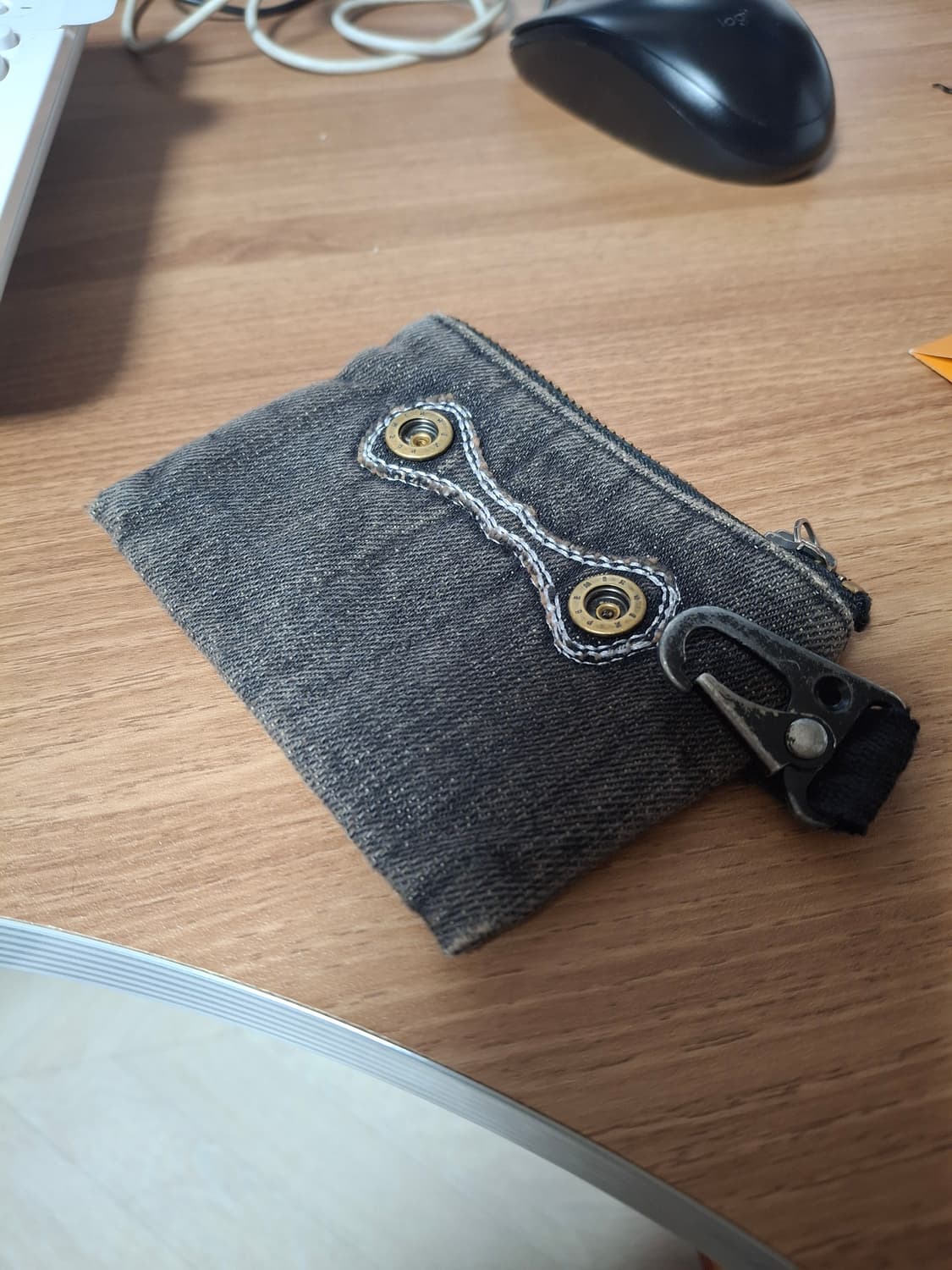 카락터 카드지갑 / 패치워크 데님 블랙 상품이미지3